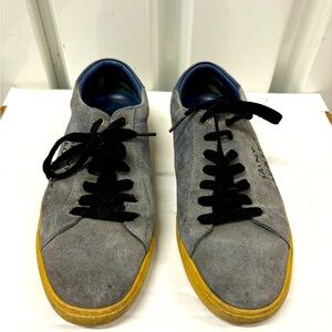 Saint Laurent Blue Suede Tennis Shoes Sneakers